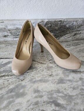Madden Girl Blush Patent Nude Pump Heels